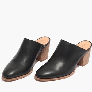 MADEWELL Size 11 The Harper Mule in Black Leather